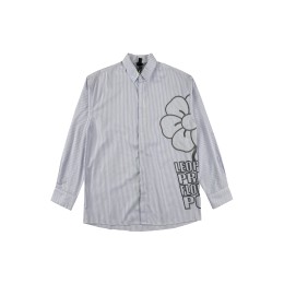 Designed striped long-sleeved shirt, embroidered LOGO, fashionable design long-sleeved shirt, men's shirt R420 Designed striped long-sleeved shirt, embroidered LOGO, fashionable design long-sleeved shirt, men's shirt R420